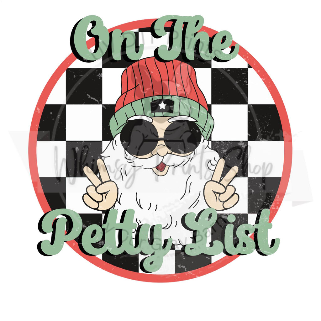 a santa clause wearing sunglasses and a red hat
